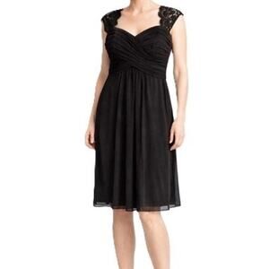 Scarlett Nite Black Dress Size 8 Halter Neck Lace Chiffon Cocktail Formal Evenin